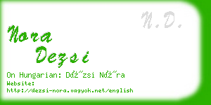 nora dezsi business card